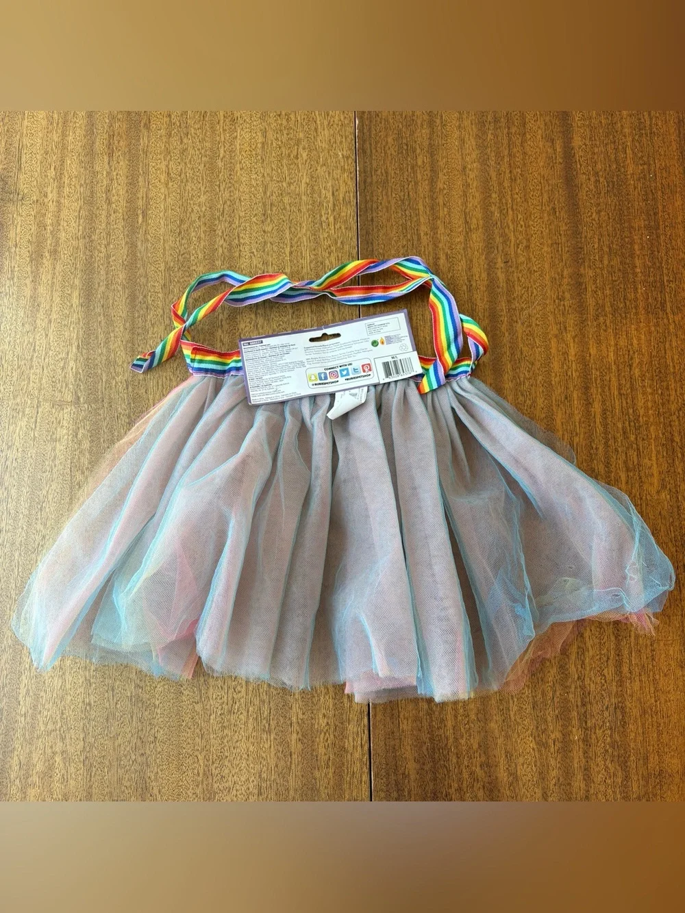 Rubie’s Pet Shop Boutique Rainbow Tutu – Size M/L